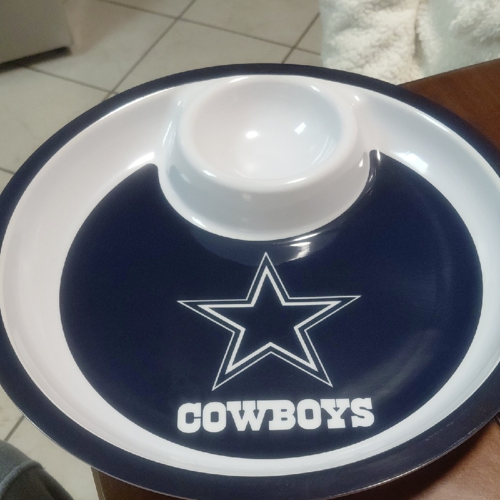 NFL Dallas Cowboys Plastic Chip and Dip Tray SS2